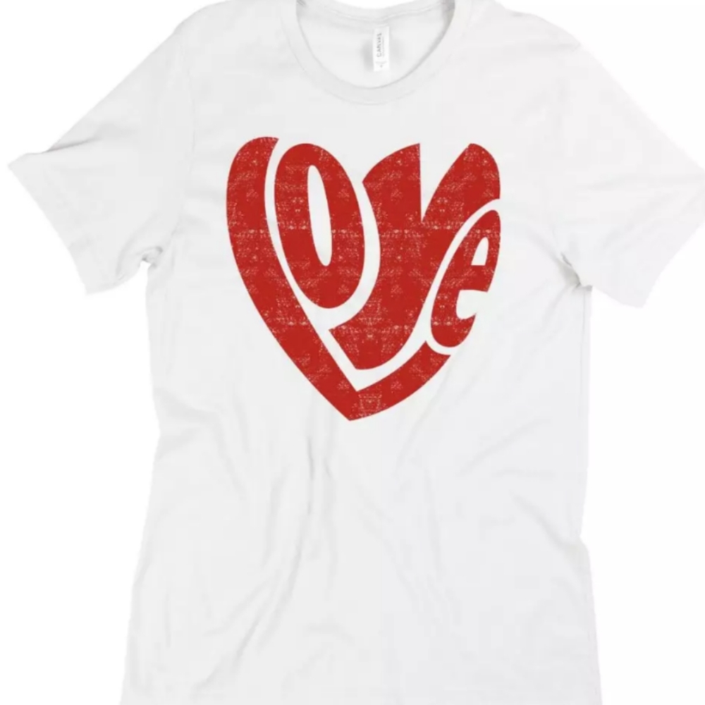 "Love" 70s heart graphic t-shirt - Picture 3 of 4